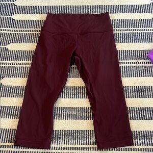lululemon athletica maroon align crop 17” Leggings